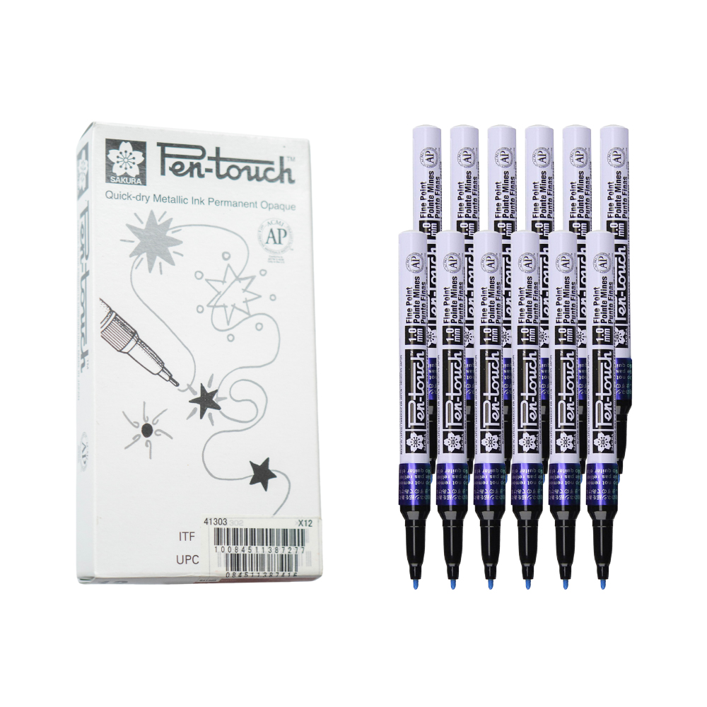 Bút sơn dầu Sakra Pentouch Fine Point 1.0mm đánh dấu đa năng - Xanh dương (Blue) XPMKA#36
