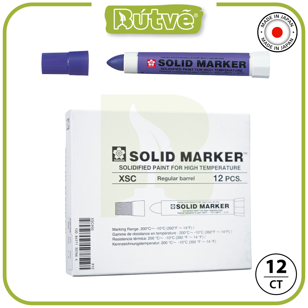 Bút sáp dầu chịu nhiệt độ cao Sakura Solid Marker High Temperature 12.0mm - Tím (Purple) XSC#24