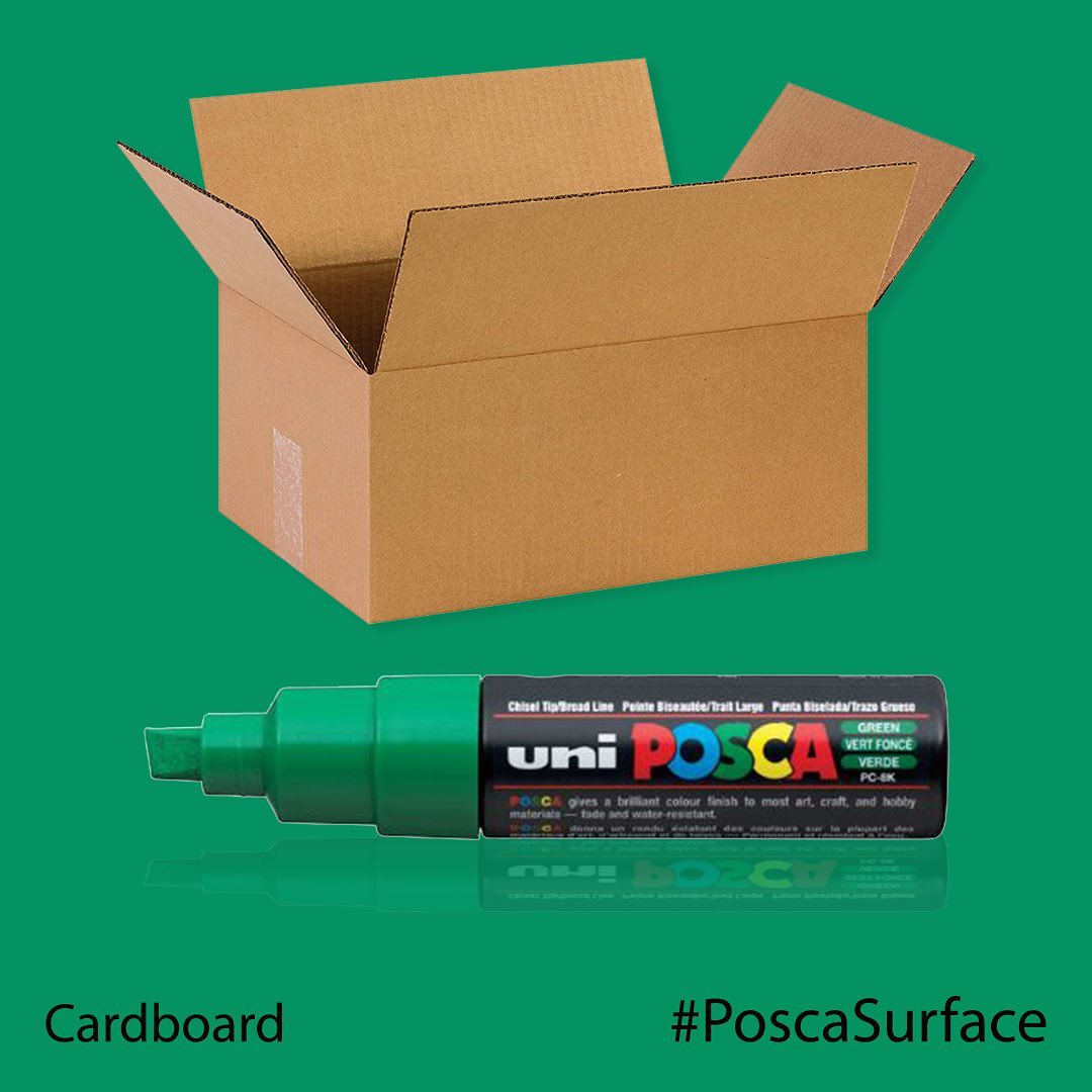 Bộ 8 cây bút sơn nước vẽ đa chất liệu Uni Posca PC-17K ngòi 15.0mm (Nguyên bộ)