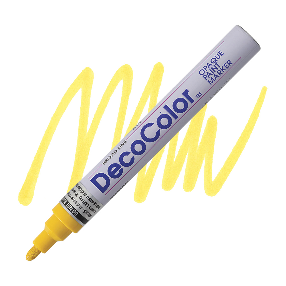 Bút sơn dầu đánh dấu công nghiệp Marvy DecoColor Industrial Paint Marker Broad 2.0mm - Vàng (Yellow) #728