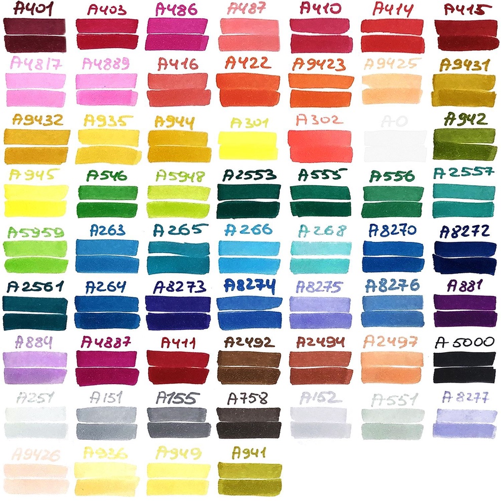 Bộ 72 bút marker 2 đầu vẽ phác thảo cao cấp EverBlend Art Markers