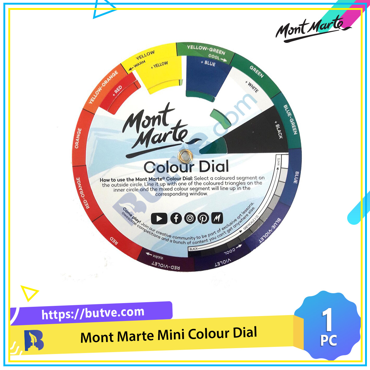 Bảng hướng dẫn pha màu tiện dụng Mont Marte Mini Colour Dial