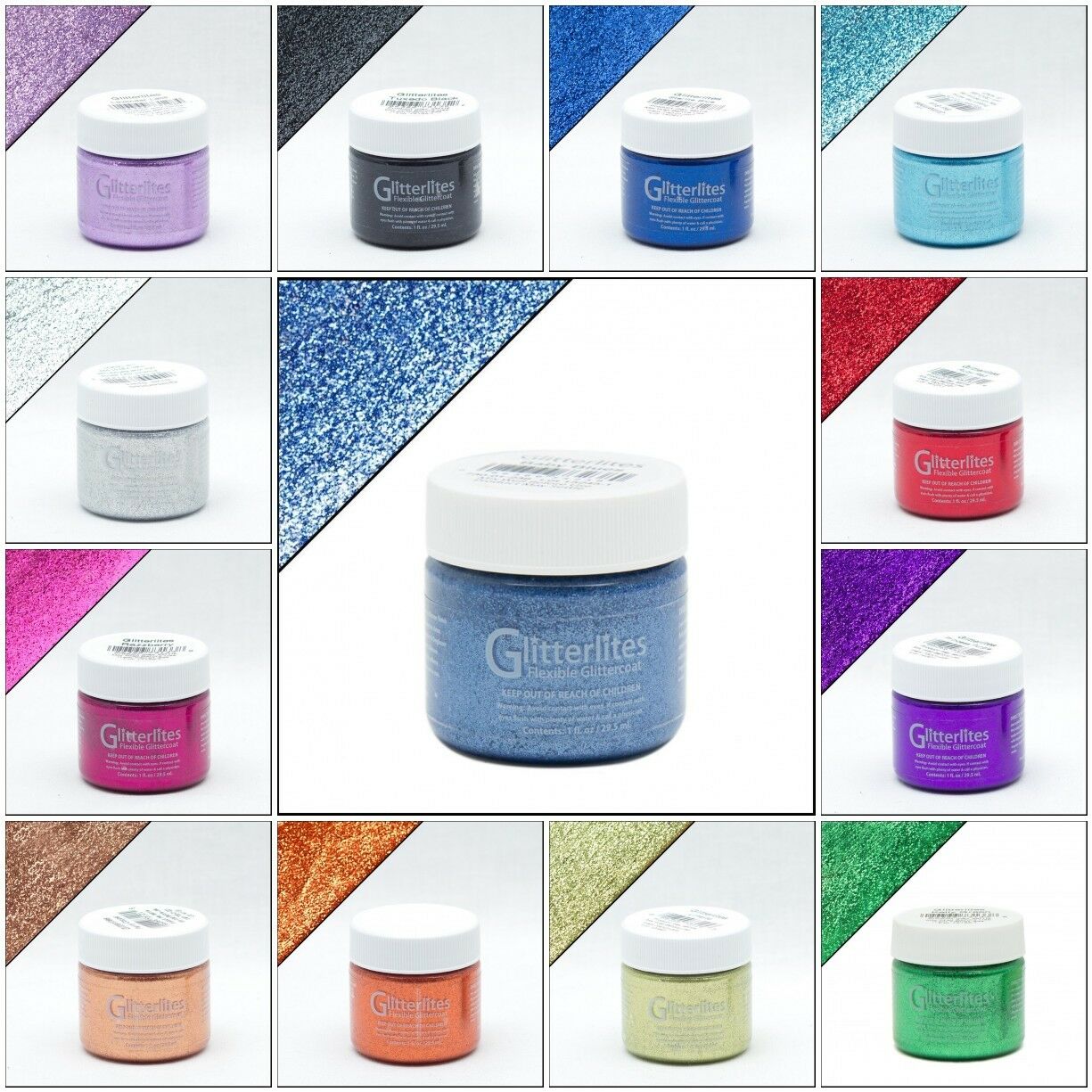 Màu acrylic vẽ lên da vải Angelus Leather Paint (Glitterlites) – 29.5ml (1Oz)