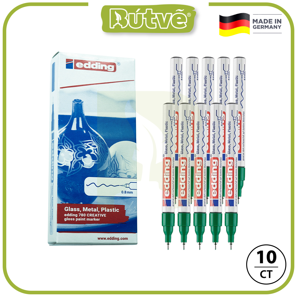 Bút sơn dầu viết thiệp không lem Edding 780 Paint Marker 0.8 mm - Xanh lá cây (Green)