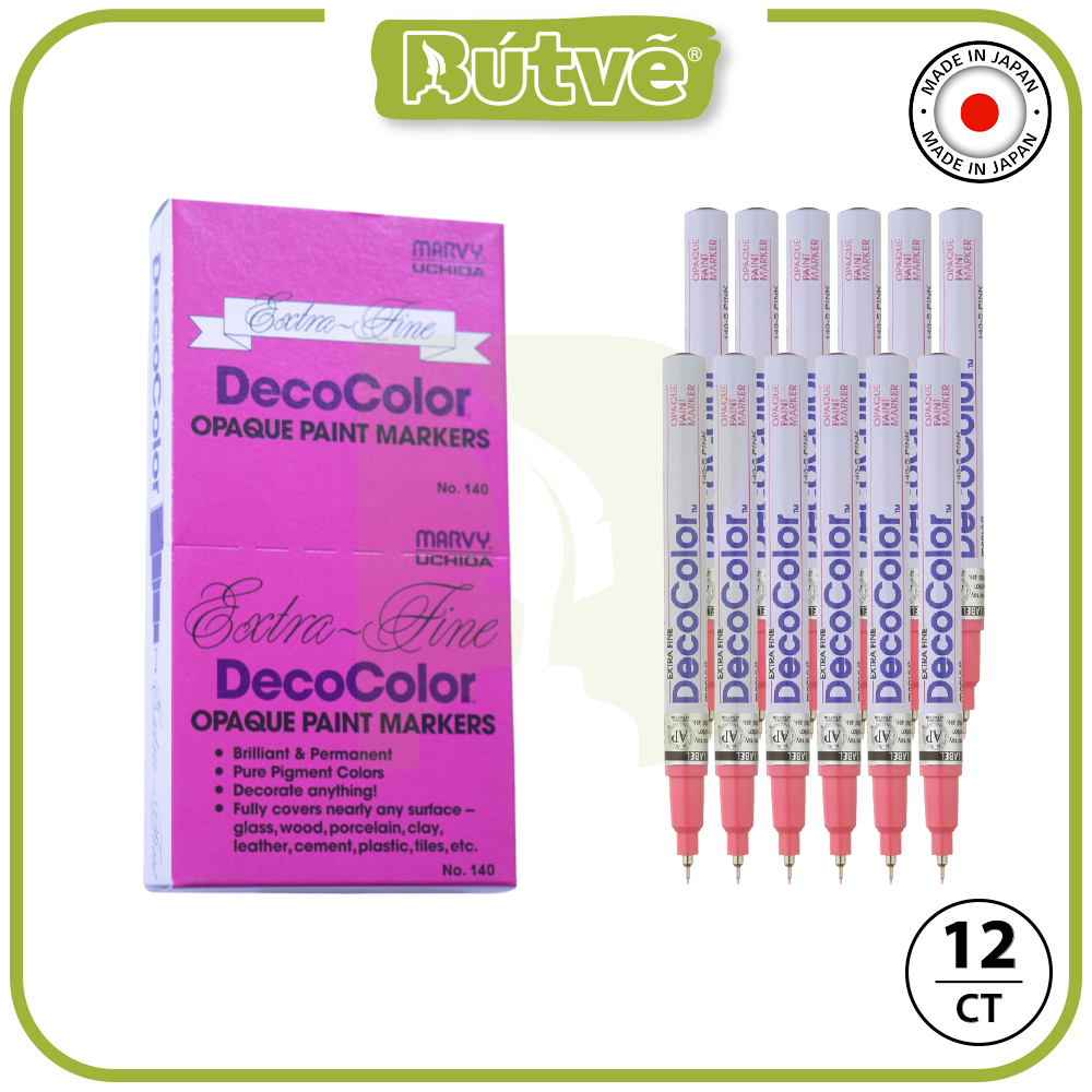 Bút sơn dầu viết thiệp Marvy DecoColor Paint Marker Extra Fine 0.8mm - Hồng (Pink) #140