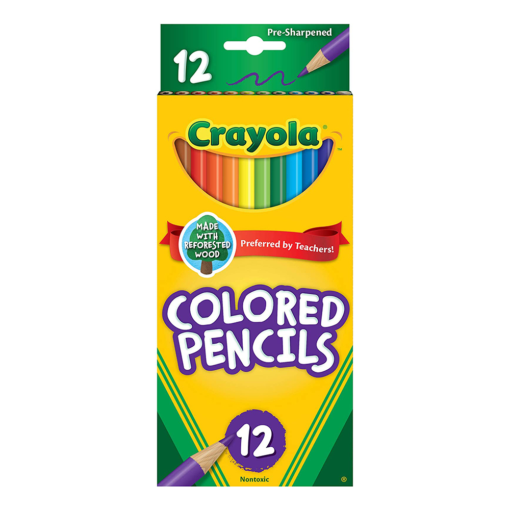 Bộ 12 bút chì màu an toàn cho trẻ Crayola Colored Pencil