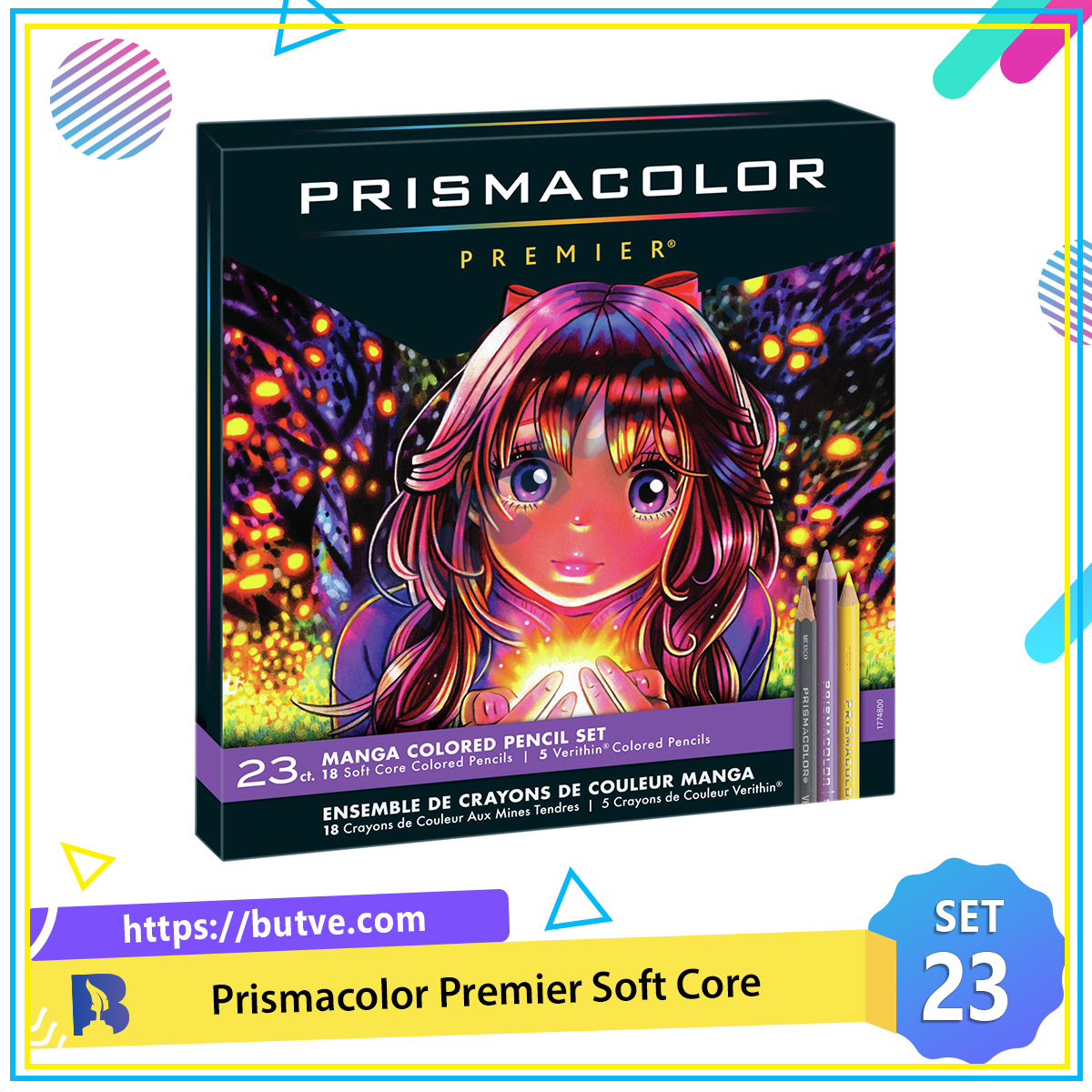 Bộ 23 Bút Chì Màu Vẽ Manga Prismacolor Premier Manga Colored Pencil |  Butve.Com