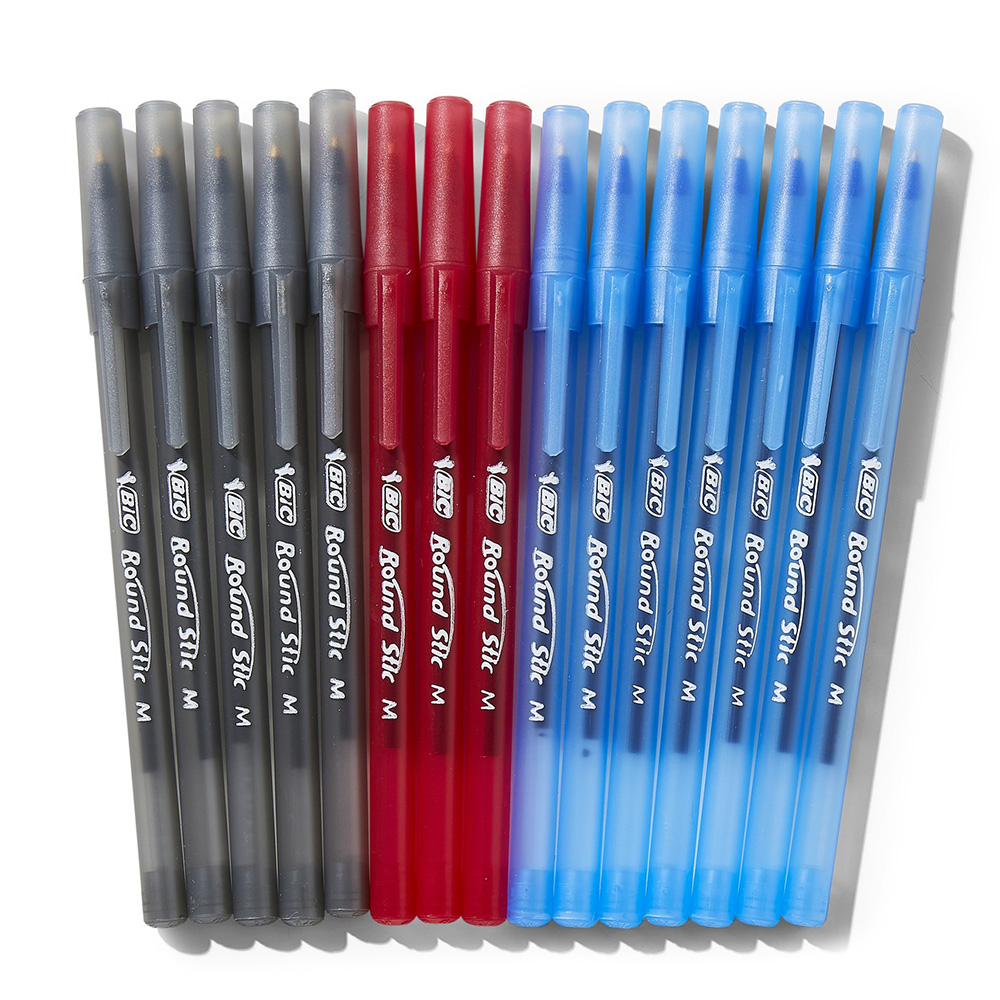 Bút bi nắp đậy kiểu dáng cổ điển BiC Round Stic M - Ngòi 1.0mm (Cây lẻ)