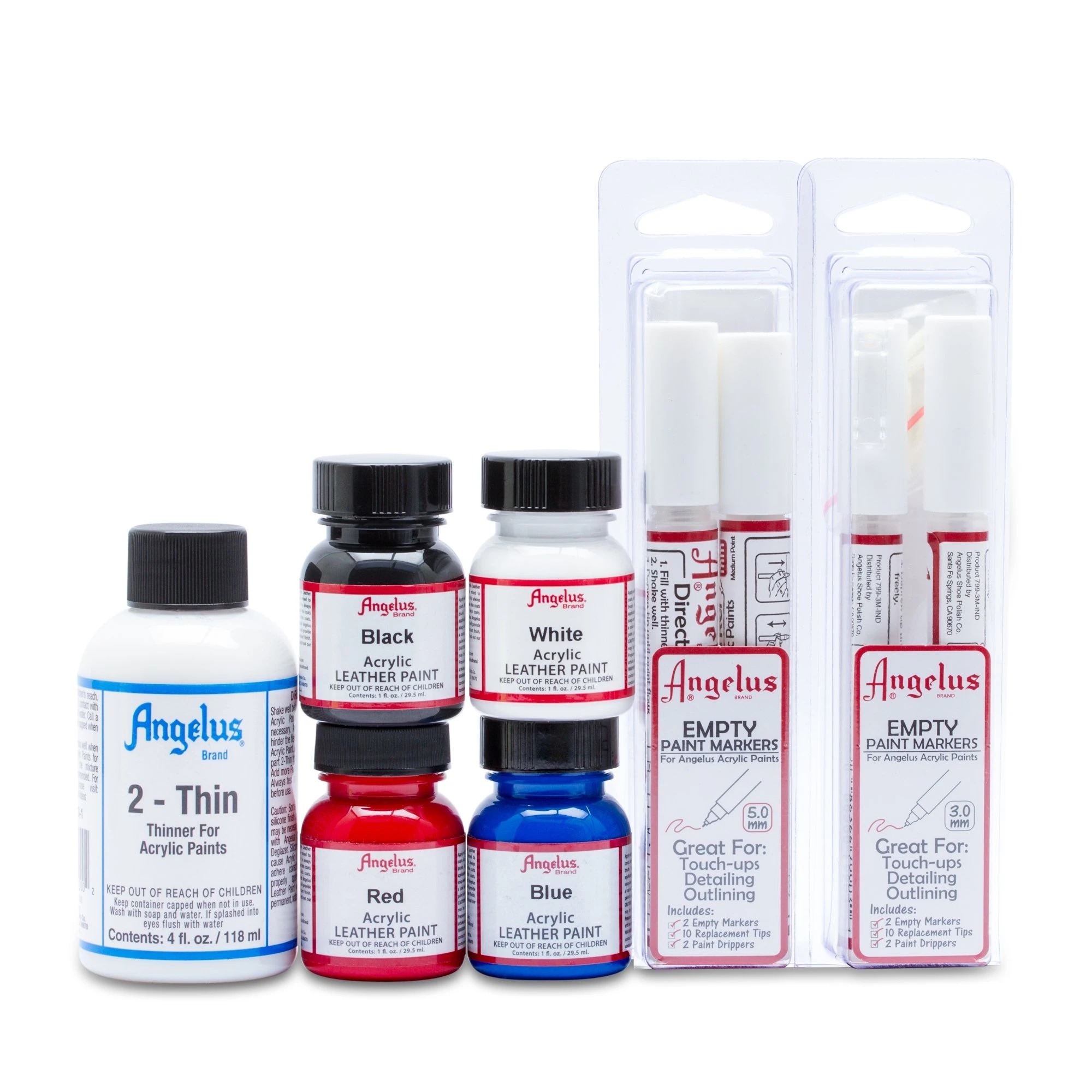 Bộ bút marker để vẽ màu acrylic Angelus Empty Paint Marker – 5mm