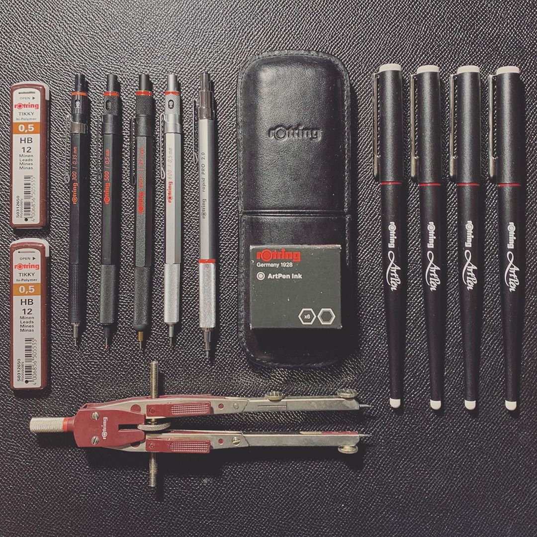 Bút chì bấm cơ học cao cấp, có đầu cảm ứng Rotring 800+ Mechanical Pencil