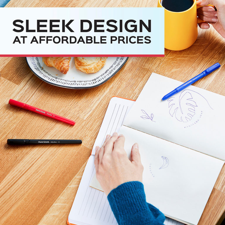 Bút bi nắp đậy phiên bản mới Paper Mate Write Bros (New) - Ngòi 1.0mm (Cây lẻ)