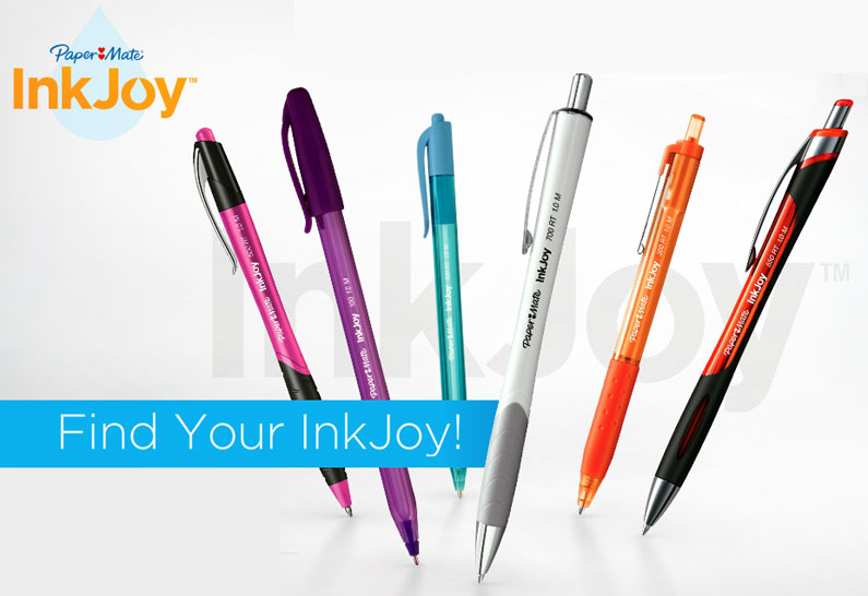 Bút bi đầu bấm mực trơn, viết êm tay Paper Mate InkJoy 100 RT - Ngòi 1.0mm (Cây lẻ)