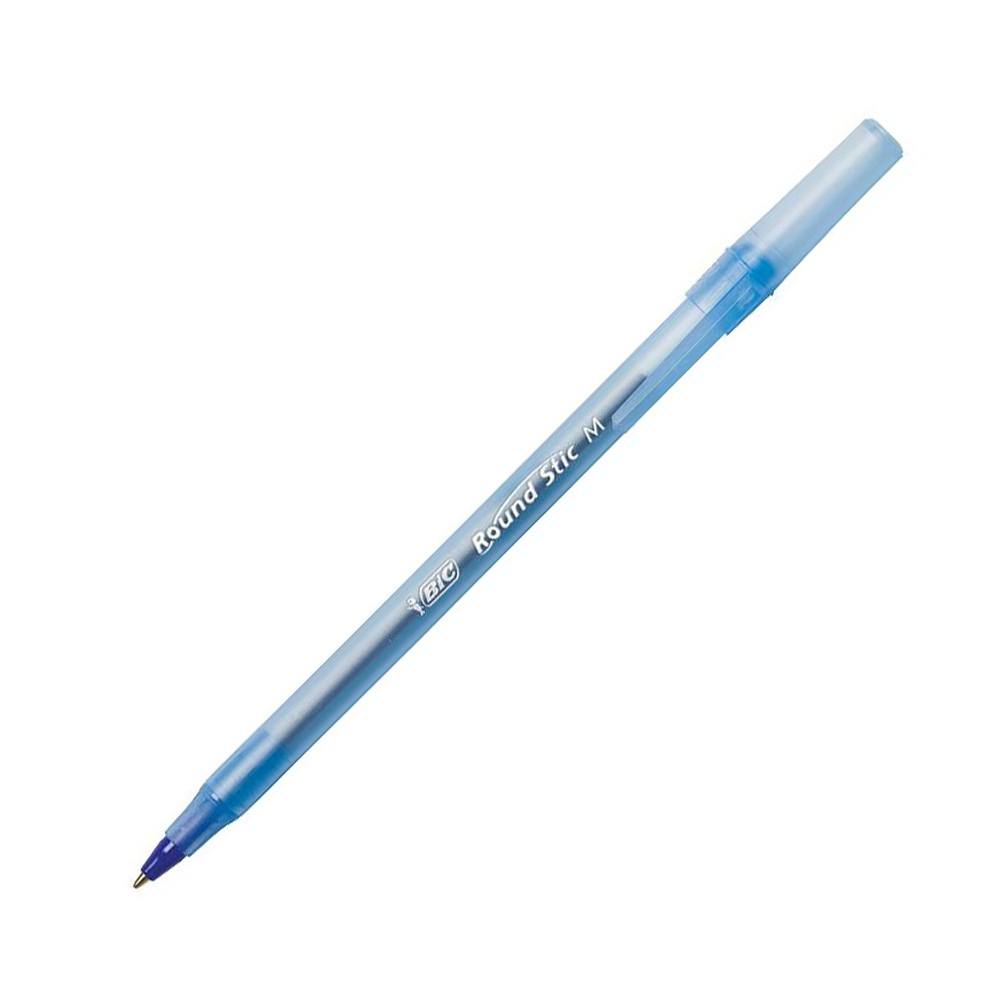 Bút bi nắp đậy kiểu dáng cổ điển BiC Round Stic M - Ngòi 1.0mm (Cây lẻ)