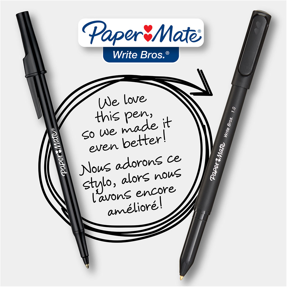 Hộp 12 cây bút bi Paper Mate Write Bros (New) - Blue