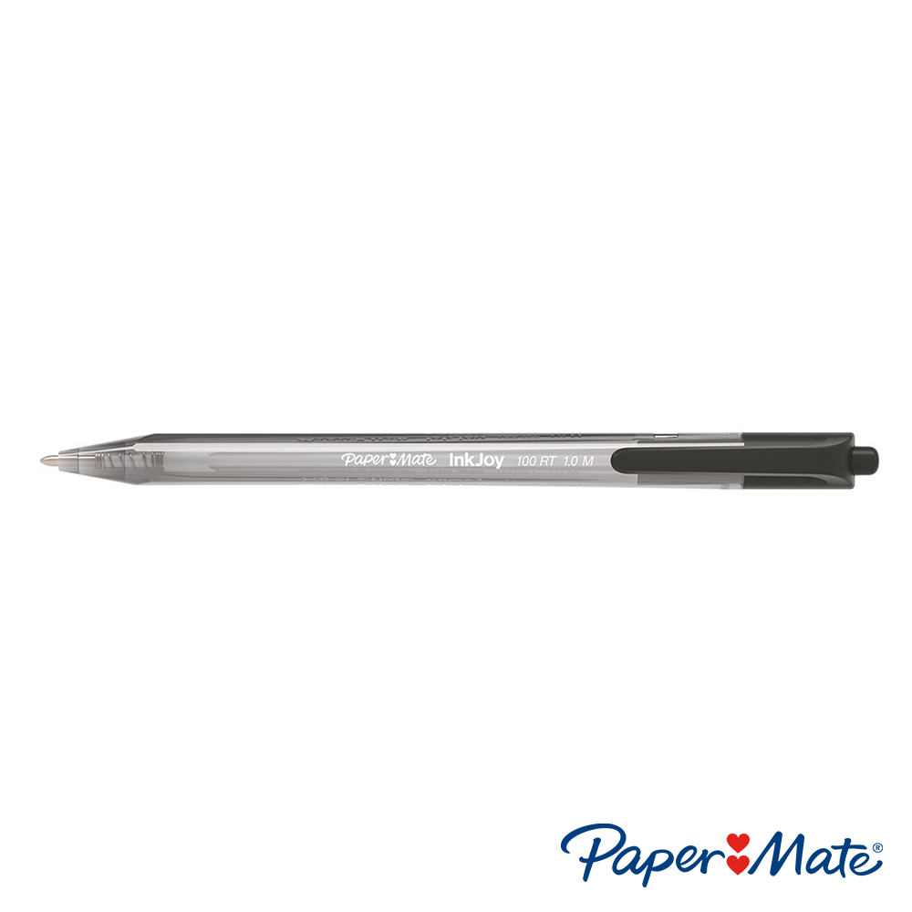 Bút bi đầu bấm mực trơn, viết êm tay Paper Mate InkJoy 100 RT - Ngòi 1.0mm (Cây lẻ)