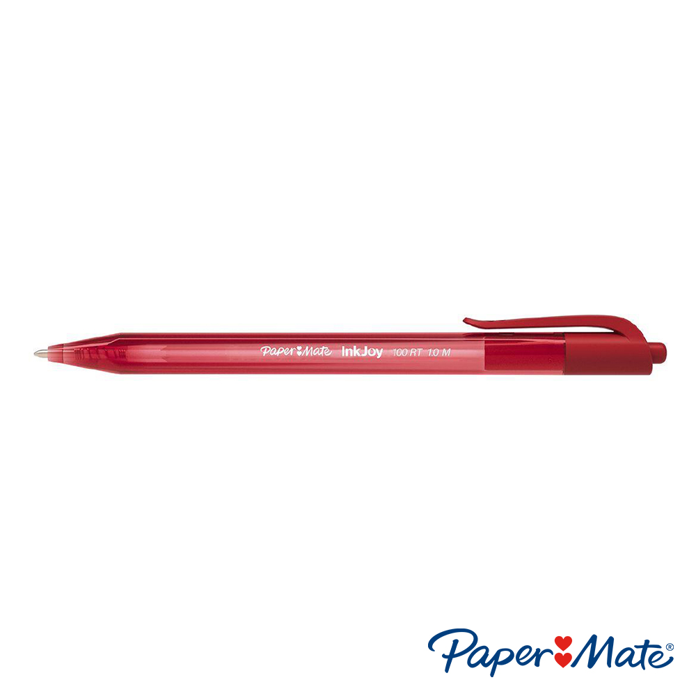 Bút bi đầu bấm mực trơn, viết êm tay Paper Mate InkJoy 100 RT - Ngòi 1.0mm (Cây lẻ)