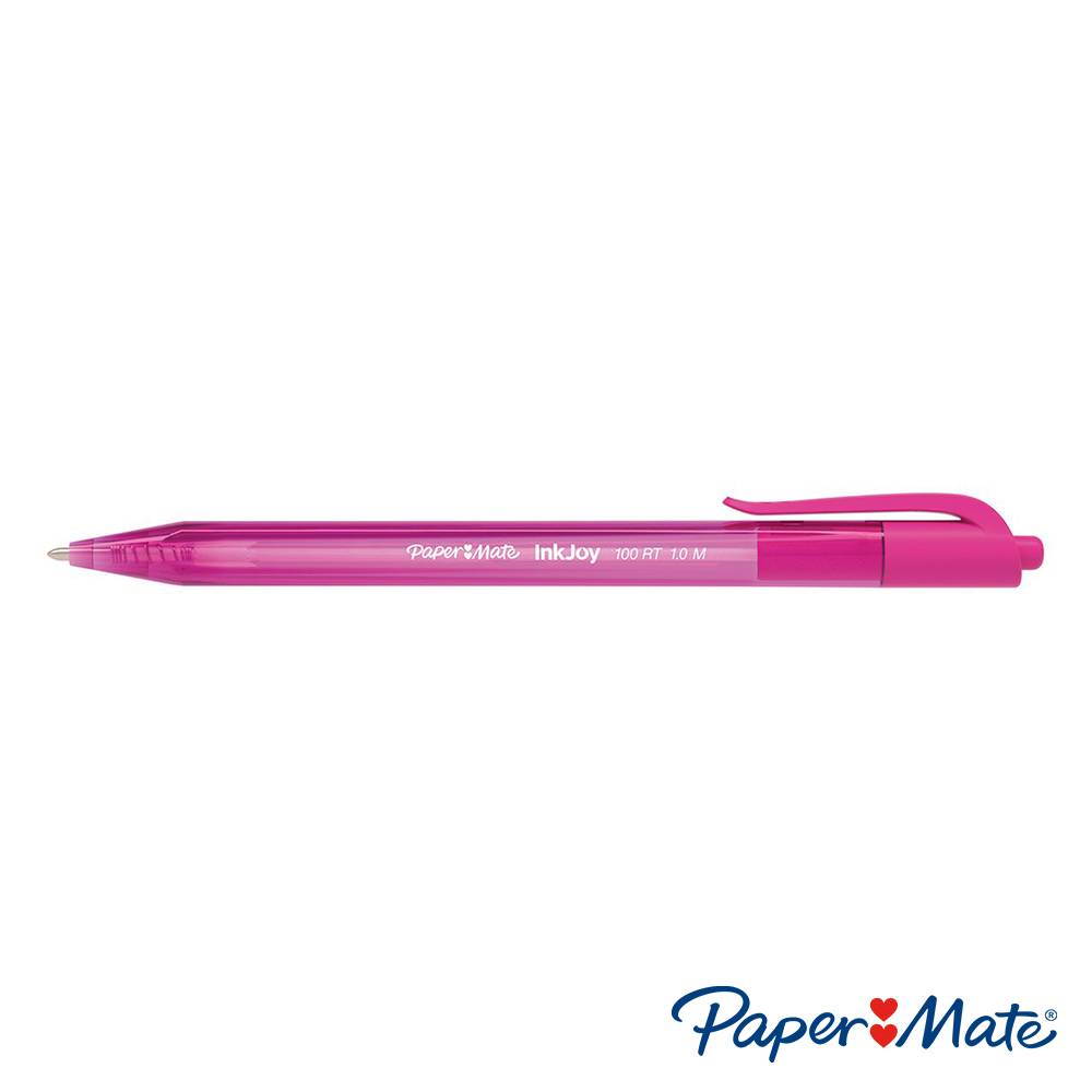 Bút bi đầu bấm mực trơn, viết êm tay Paper Mate InkJoy 100 RT - Ngòi 1.0mm (Cây lẻ)