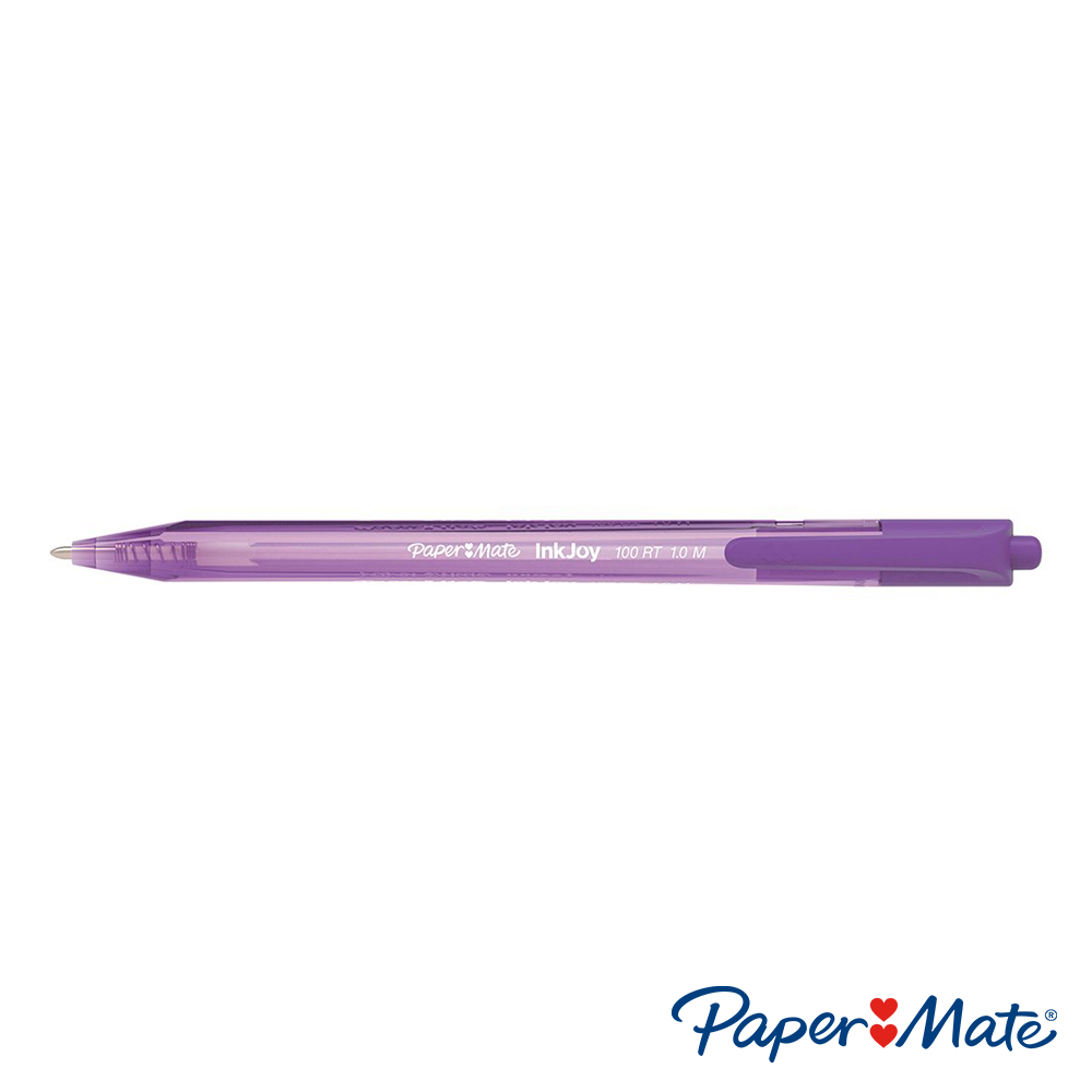 Bút bi đầu bấm mực trơn, viết êm tay Paper Mate InkJoy 100 RT - Ngòi 1.0mm (Cây lẻ)