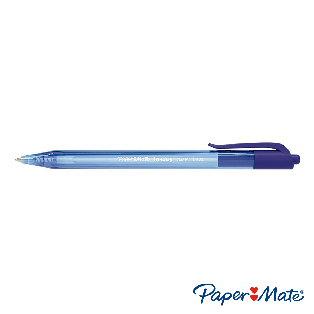 Bút bi đầu bấm mực trơn, viết êm tay Paper Mate InkJoy 100 RT - Ngòi 1.0mm (Cây lẻ)