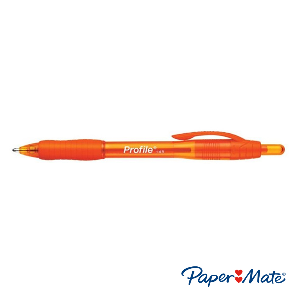 Bút bi đầu bấm ngòi lớn mực trơn, viết êm tay Paper Mate Profile RT - Ngòi 1.4mm (Cây lẻ)