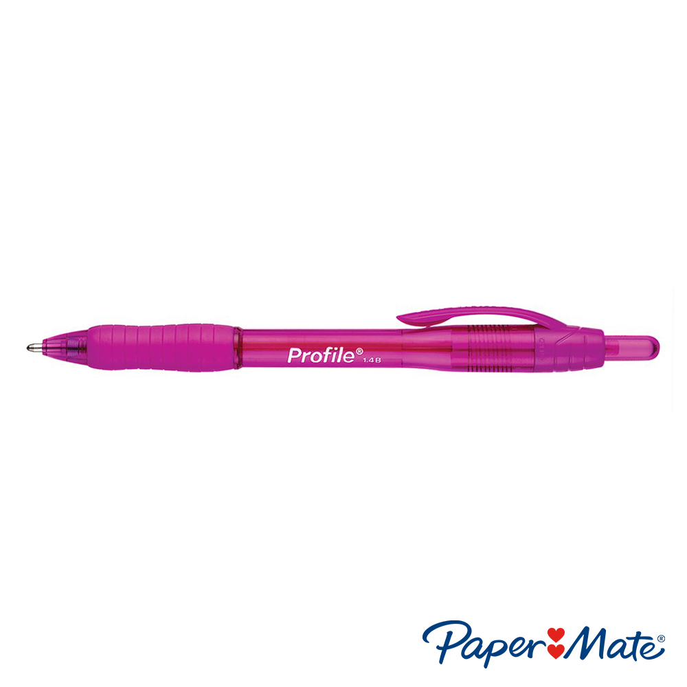 Bút bi đầu bấm ngòi lớn mực trơn, viết êm tay Paper Mate Profile RT - Ngòi 1.4mm (Cây lẻ)