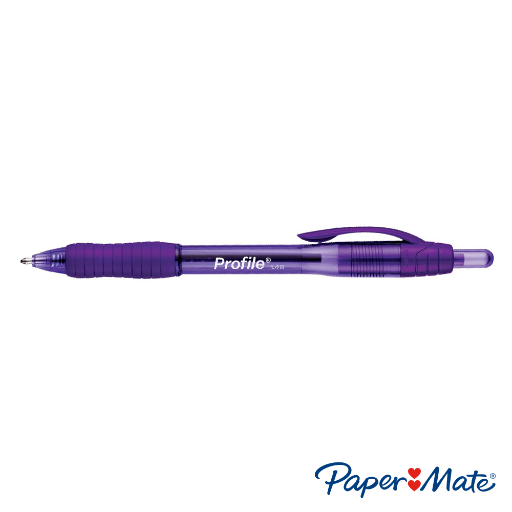 Bút bi đầu bấm ngòi lớn mực trơn, viết êm tay Paper Mate Profile RT - Ngòi 1.4mm (Cây lẻ)