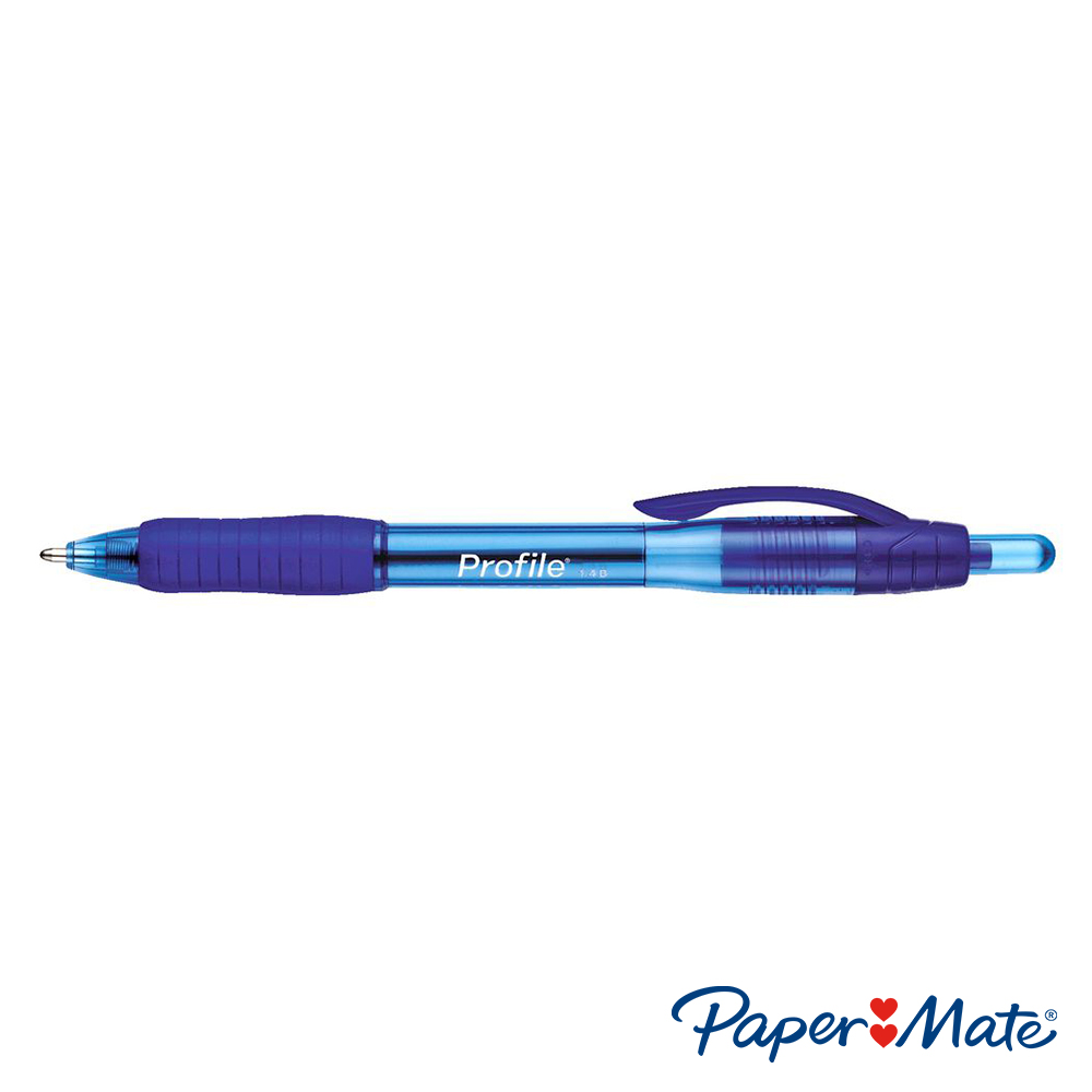 Bút bi đầu bấm ngòi lớn mực trơn, viết êm tay Paper Mate Profile RT - Ngòi 1.4mm (Cây lẻ)