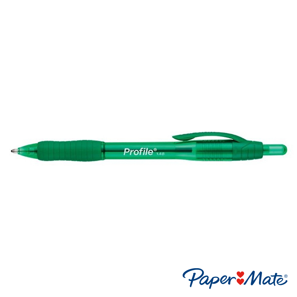 Bút bi đầu bấm ngòi lớn mực trơn, viết êm tay Paper Mate Profile RT - Ngòi 1.4mm (Cây lẻ)
