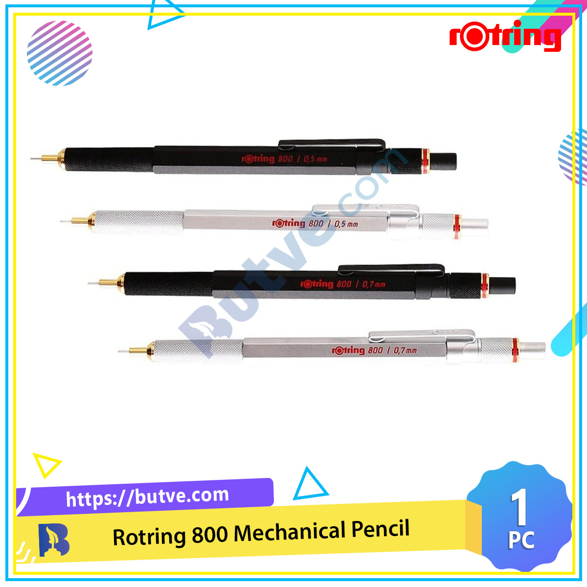 Bút chì bấm cơ học cao cấp, để vẽ phác thảo Rotring 800 Mechanical Pencil