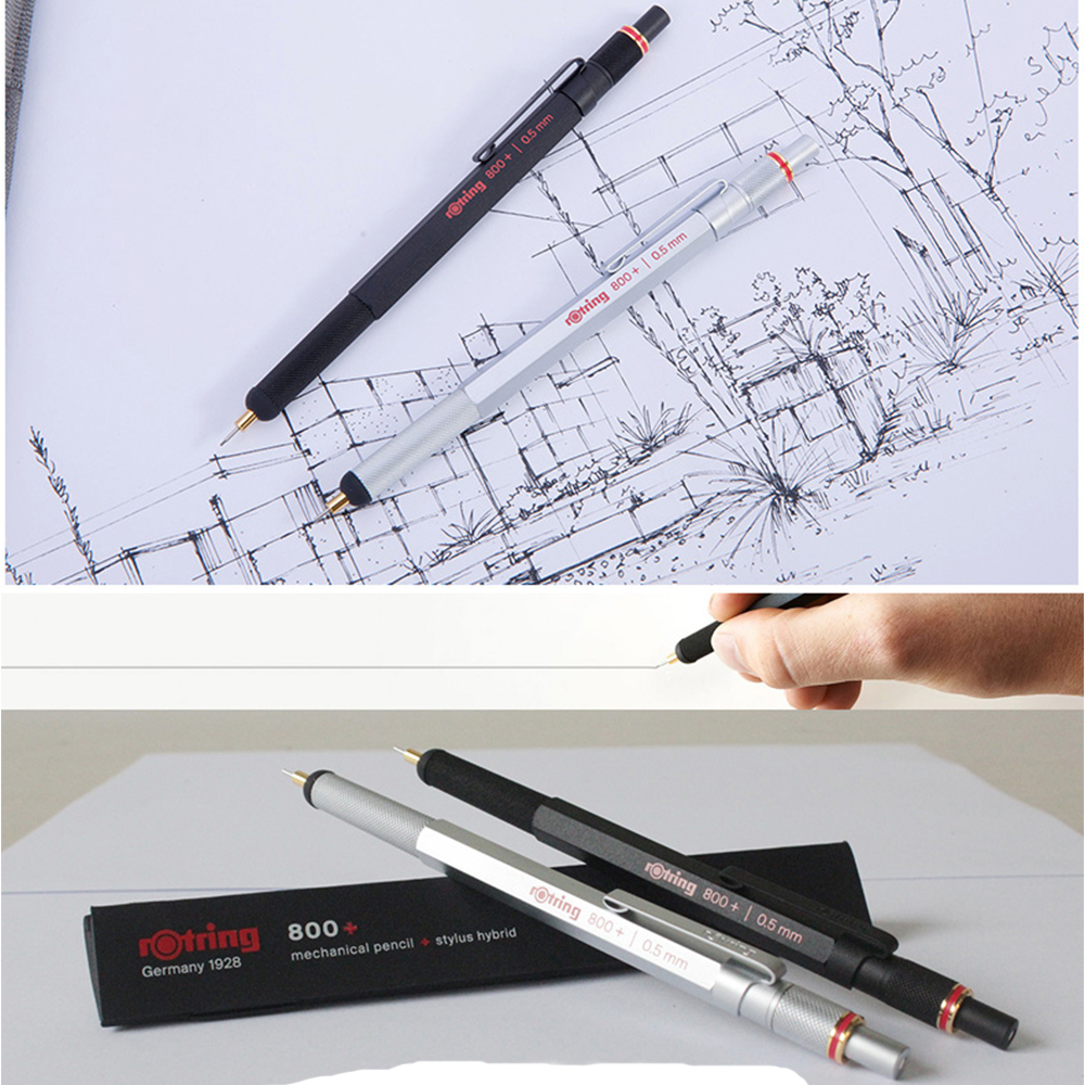 Bút chì bấm cơ học cao cấp, có đầu cảm ứng Rotring 800+ Mechanical Pencil