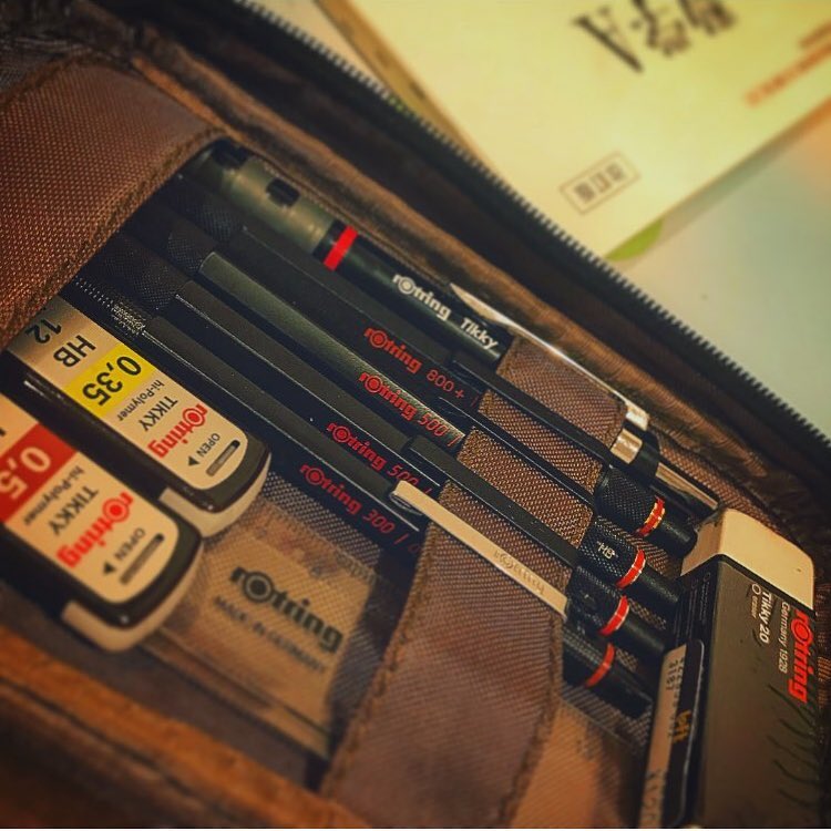 Bút chì bấm cơ học cao cấp, có đầu cảm ứng Rotring 800+ Mechanical Pencil