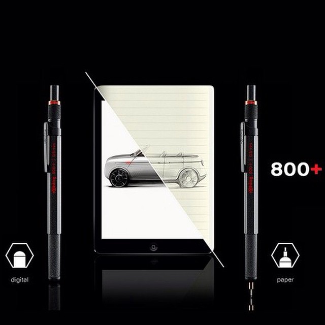 Bút chì bấm cơ học cao cấp, có đầu cảm ứng Rotring 800+ Mechanical Pencil