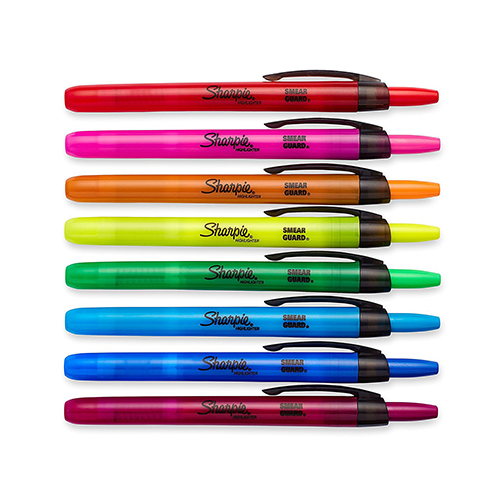 Bút dạ quang đầu bấm ngòi nhỏ Shapie Retractable Highlighter 2.7mm (Cây lẻ)