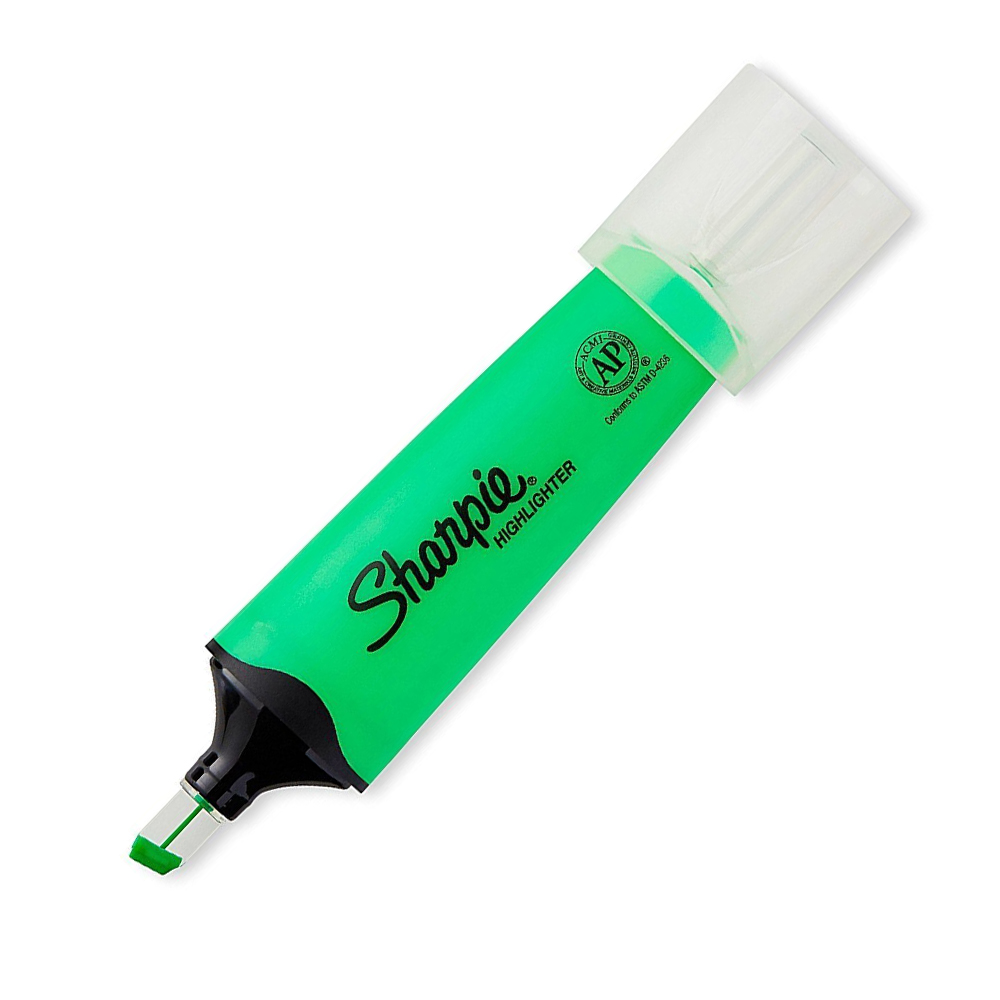 Bút dạ quang ngòi trong suốt đầu lớn Sharpie Clear View Highlighter 4.5mm (Cây lẻ)