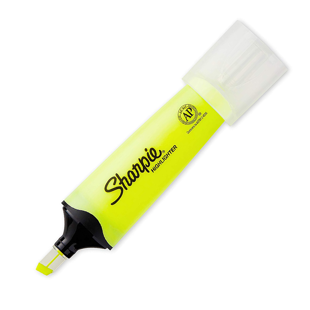 Bút dạ quang ngòi trong suốt đầu lớn Sharpie Clear View Highlighter 4.5mm (Cây lẻ)