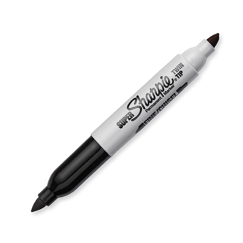 Bút lông dầu 2 đầu vẽ đa chất liệu Sharpie Super Twin Tip (Super Fine+Chisel)