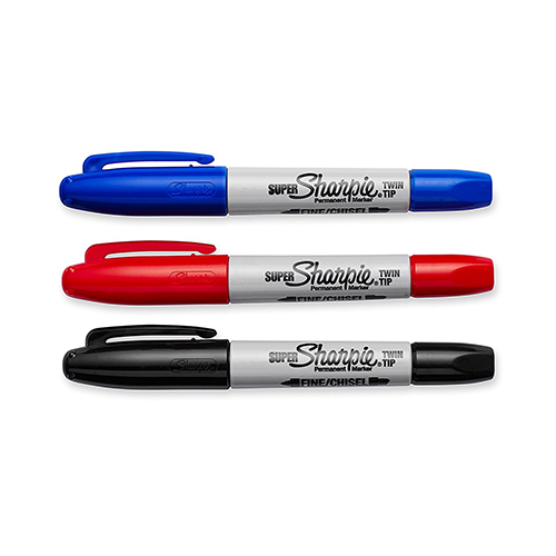 Bút lông dầu 2 đầu vẽ đa chất liệu Sharpie Super Twin Tip (Super Fine+Chisel)