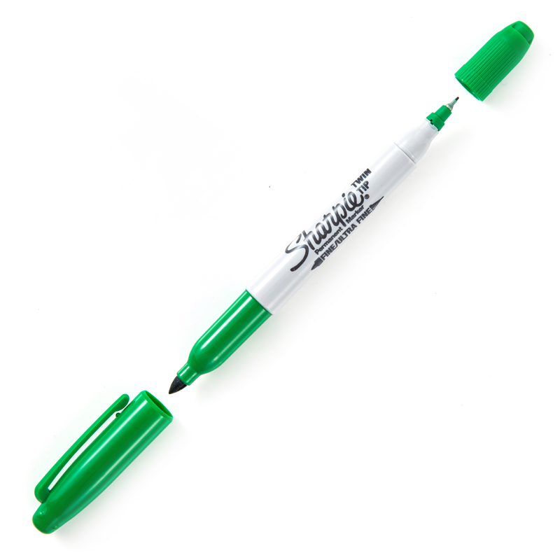 Bút lông dầu 2 ngòi vẽ đa chất liệu Sharpie Twin Tip (Fine+Ultra) - Cây lẻ