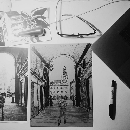 Bút lông dầu 2 ngòi vẽ đa chất liệu Sharpie Twin Tip (Fine+Ultra) - Cây lẻ