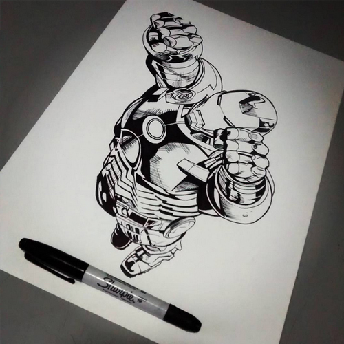 Bút lông dầu 2 ngòi vẽ đa chất liệu Sharpie Twin Tip (Fine+Ultra) - Cây lẻ