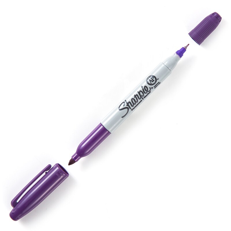 Bút lông dầu 2 ngòi vẽ đa chất liệu Sharpie Twin Tip (Fine+Ultra) - Cây lẻ