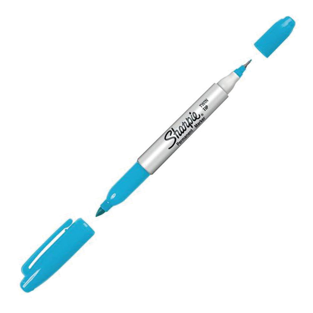 Bút lông dầu 2 ngòi vẽ đa chất liệu Sharpie Twin Tip (Fine+Ultra) - Cây lẻ