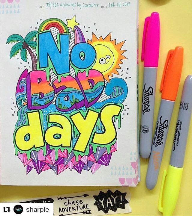 Vỉ 5 màu bút lông dầu phát sáng trong bóng tối Sharpie Neon