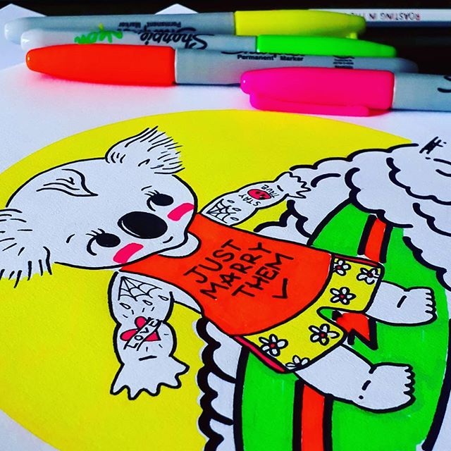Vỉ 5 màu bút lông dầu phát sáng trong bóng tối Sharpie Neon