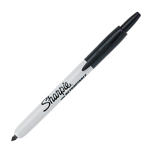 Bút lông dầu ngòi bấm vẽ đa chất liệu Sharpie Retractable Fine Point 0.9mm (Cây lẻ)