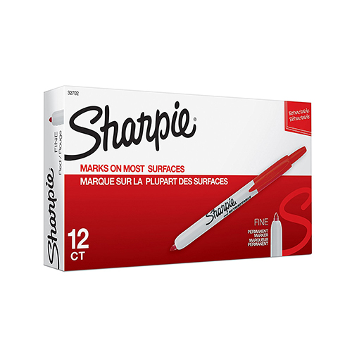 Bút lông dầu ngòi bấm vẽ đa chất liệu Sharpie Retractable Fine Point 0.9mm (Cây lẻ)