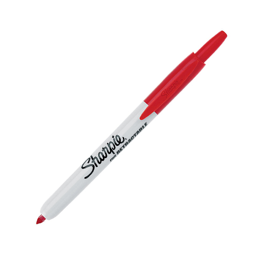 Bút lông dầu ngòi bấm vẽ đa chất liệu Sharpie Retractable Fine Point 0.9mm (Cây lẻ)