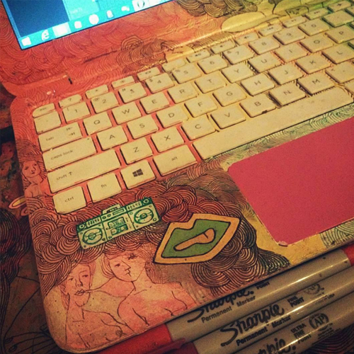 Vỉ 24 màu bút lông dầu ngòi kim vẽ trên mọi chất liệu Sharpie Ultra Fine