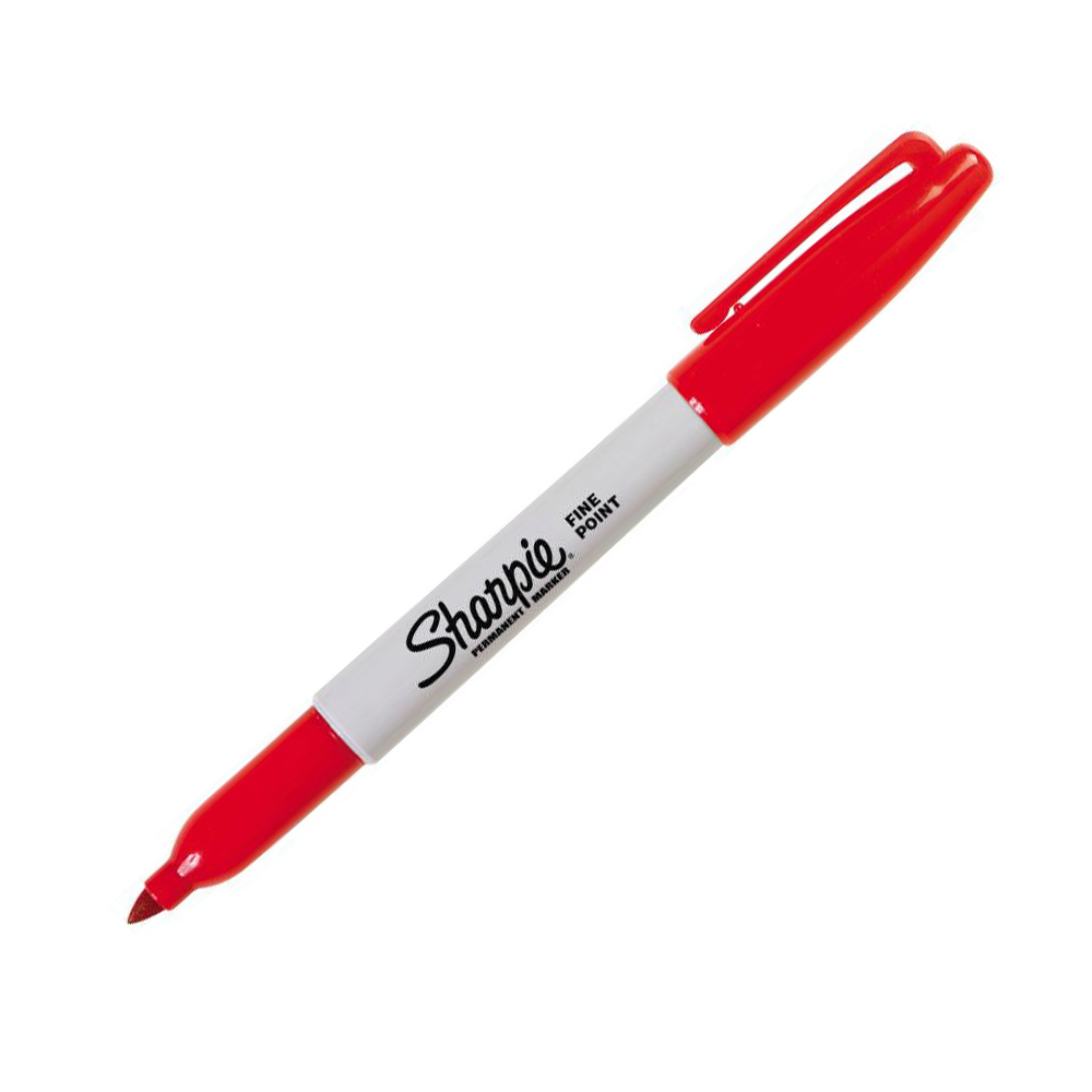 Bút lông dầu Sharpie Fine Point 0.9mm đánh dấu đa năng - Đỏ (Red) 30002