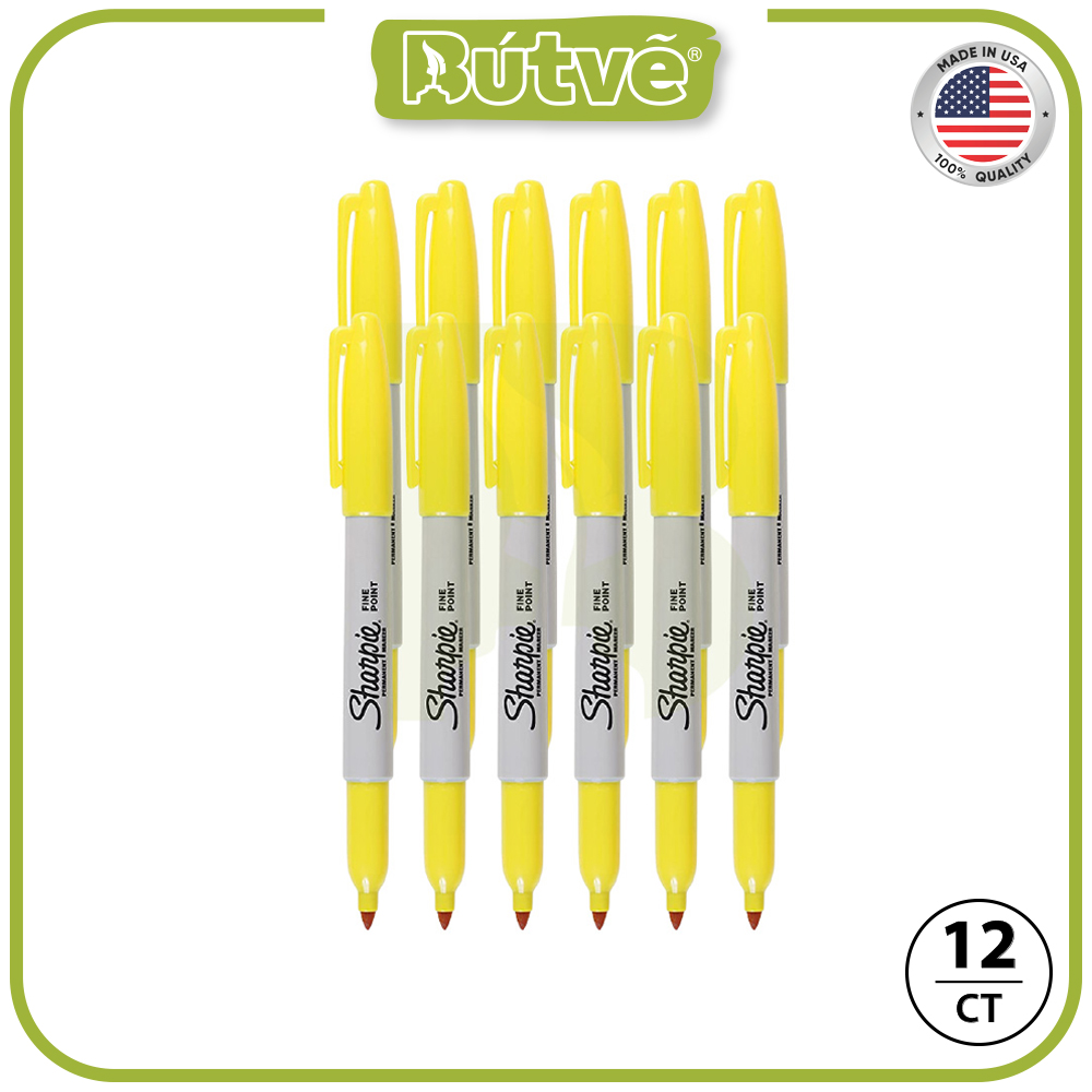 Bút lông dầu Sharpie Fine Point 0.9mm đánh dấu đa năng - Vàng (Yellow) 30005